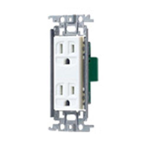 コスモシリーズワイド21 埋込接地ダブルコンセント ホワイト WTF13123WK 10個入