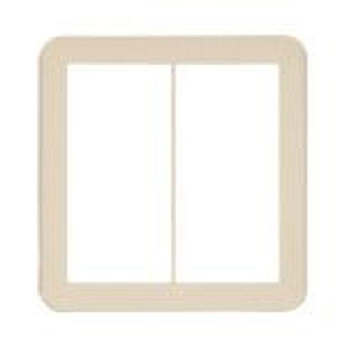 コスモシリーズワイド21 ラウンド用スイッチプレート 2連用 ベージュ WTC7102F 10個入