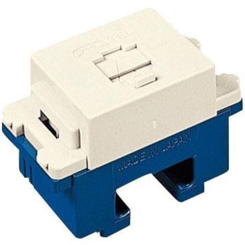 フルカラー 埋込テレホンモジュラジャック 6極2心 WNT15629 10個入