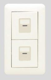 1連(マーク付片切スイッチガイド用)(PW色) スイッチ組み合わせ