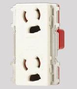 抜止接地ダブルコンセント(PW色)