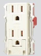 アースターミナル付 接地ダブルコンセント(PW色)