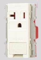 アースターミナル付 15A・20A兼用接地コンセント(PW色)