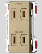 ライトベージュ色 ダブルコンセント