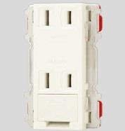 アースターミナル付 ダブルコンセント(PW色)