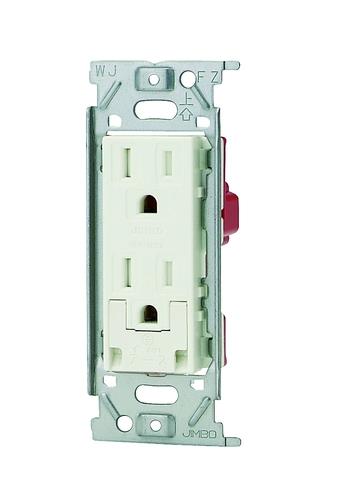 扉付アースターミナル付接地ダブルコンセント 金属枠(PW色)