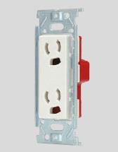 抜止接地ダブルコンセント(PW色)