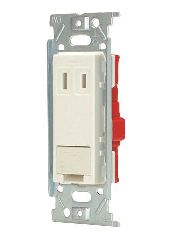 アースターミナル付 シングルコンセント(PW色)