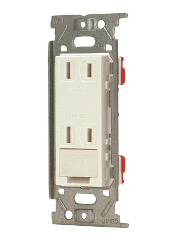 アースターミナル付 ダブルコンセント(PW色)