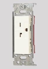 埋込15A・20A 兼用接地コンセント 金属枠(PW色)