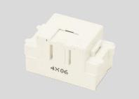 電話用 埋込モジュラジャック 薄形 6極4心用(PW色)