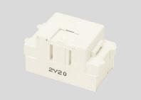 電話用 埋込モジュラジャック 薄形 コンデンサ付 6極4心用(PW色)