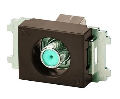 4K・8K衛星放送対応テレビ端子 1端子形(チョコ色)