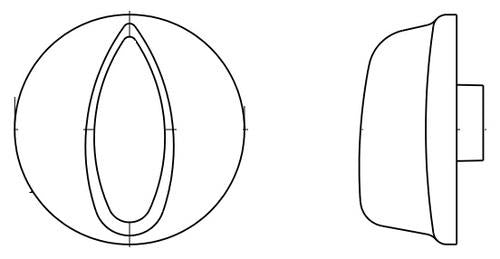 ロータリスイッチ用ツマミ(PW色)