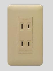 ライトベージュ色 ダブルコンセント コンセント組み合わせ例