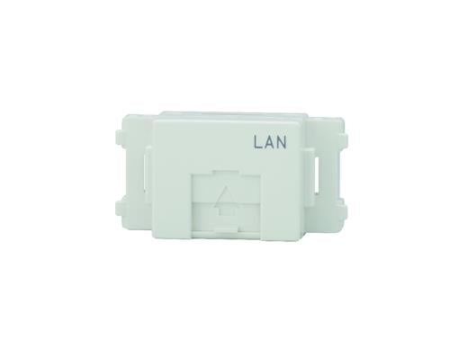 埋込モジュラジャック 8極8心Cat5e(PW色)LAN文字入り