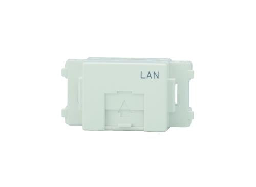 埋込モジュラジャック 8極8心Cat6(PW色)LAN文字入り