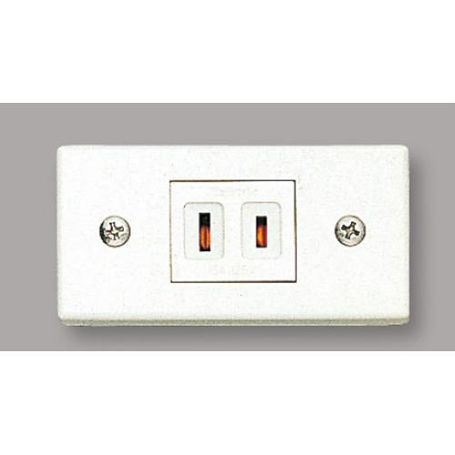 ダクトコンセント1個用平行 1号ホワイト