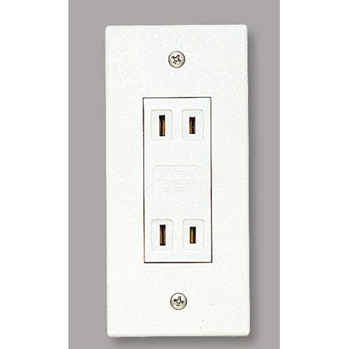 ダクトコンセント2個用平行 2号ホワイト