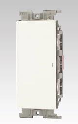 Jワイドスリム 1連1個用(片切スイッチ)(PW色)