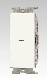 Jワイドスリム 1連1個用(片切チェック用スイッチ低ワット用)(PW色)