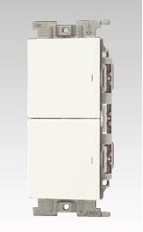 Jワイドスリム 1連2個用(片切スイッチ)(PW色)