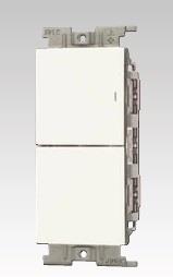 Jワイドスリム 1連2個用(片切スイッチ+3路スイッチ)(PW色)