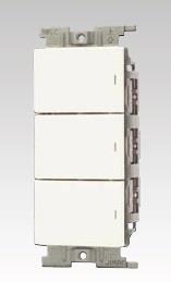 Jワイドスリム 1連3個用(片切スイッチ)(PW色)