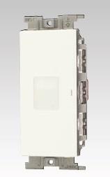 Jワイドスリム 1連1個用(マーク付片切スイッチ)(PW色)