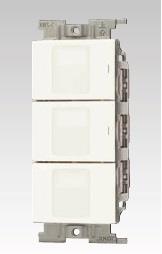 Jワイドスリム 1連3個用(マーク付片切+片切+3路スイッチ)(PW色)