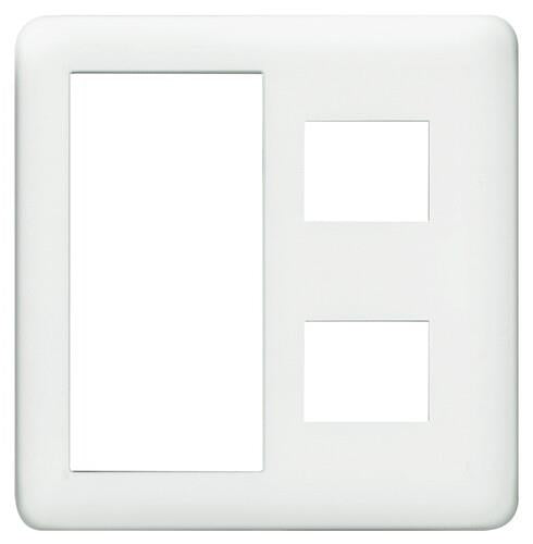 Jワイドスリム スイッチ+コンセントプレート スイッチ+2口