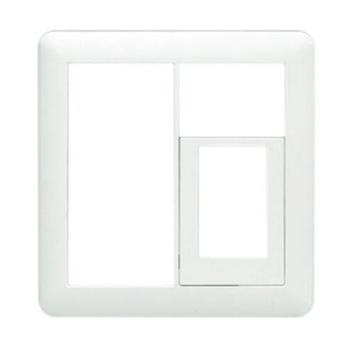 Jワイドスリム スイッチ+コンセントプレート スイッチ+2口