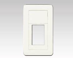 Jワイドスリム スイッチ+コンセントプレート ブランクチップ+2口