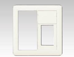 Jワイドスリム スイッチ+コンセントプレート スイッチ+ブランクチップ+2口