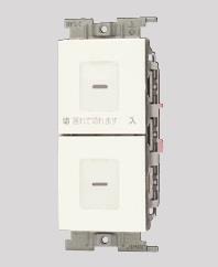 Jワイドスリム 電子式遅れスイッチ ガイド・チェック用 5分可変 2箇所操作形(PW色)