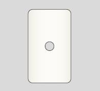 Jワイドスリム 2ピースコンセントプレート 1連用 ノズル用