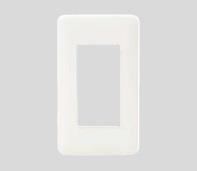 Jワイドスリム 2ピースコンセントプレート 100/200V併用接地専用