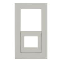 Jワイドスリム スイッチ+コンセントプレート スイッチ+1口