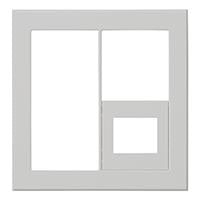 Jワイドスリム スイッチ+コンセントプレート スイッチ+1口