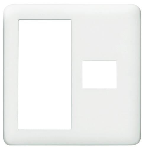 Jワイドスリム スイッチ+コンセントプレート スイッチ+1口