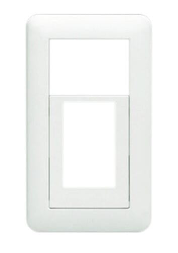 Jワイドスリム スイッチ+コンセントプレート スイッチ+2口