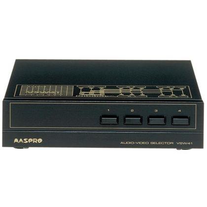 AVセレクター 入力4・出力1RCAピンジャックパッシブ 電源不要タイプ