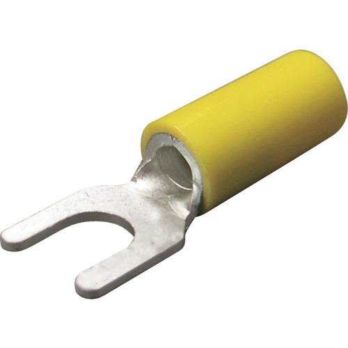 ニチフ 絶縁被覆付圧着端子(Y形) 先開形 絶縁筒部ストレートタイプ(100PCS)