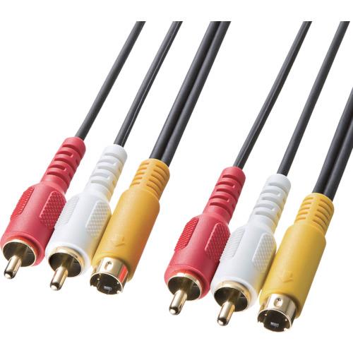 SANWA オーディオ&ビデオケーブルブラック ケーブル長3.6m