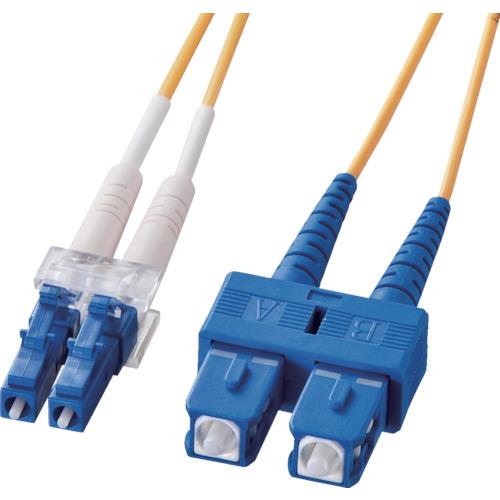 SANWA 光ファイバケーブルケーブル色:イエロー 芯数2(メガネ)