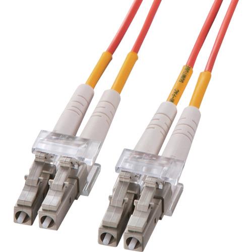 SANWA 光ファイバケーブルケーブル色:オレンジ 芯数2(メガネ)