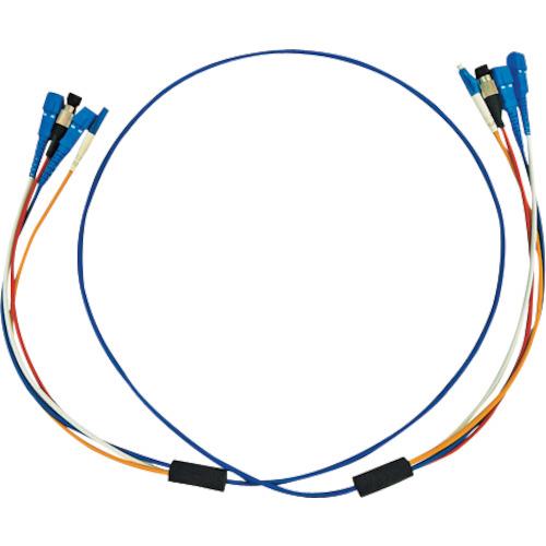 SANWA 光ファイバケーブルロバストタイプケーブル色:ブルー 芯数4
