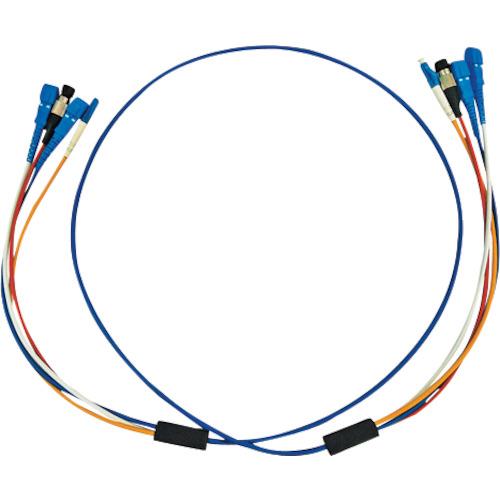 SANWA 光ファイバケーブルロバストタイプケーブル色:ブルー 芯数4