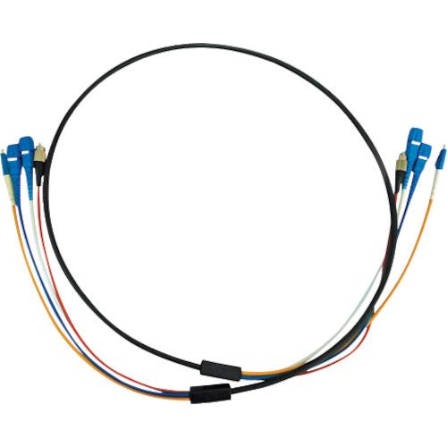 SANWA 光ファイバケーブル防水ロバストタイプケーブル色:ブラック 芯数4