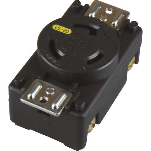 アメリカン電機 引掛形 パネル用コンセント 接地2P 20A 125V